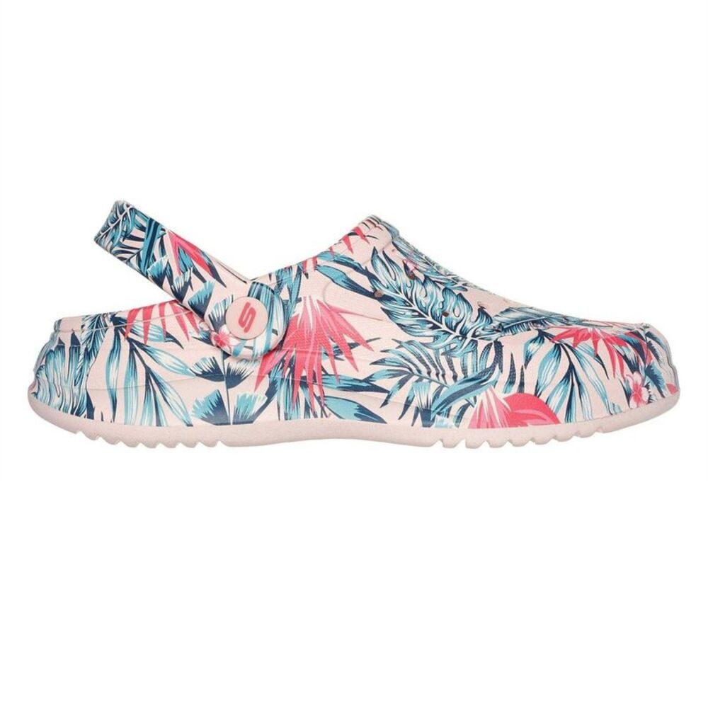 Skechers Womens/Ladies Archfitwave Floral Open Toe Clogs / Multicolored